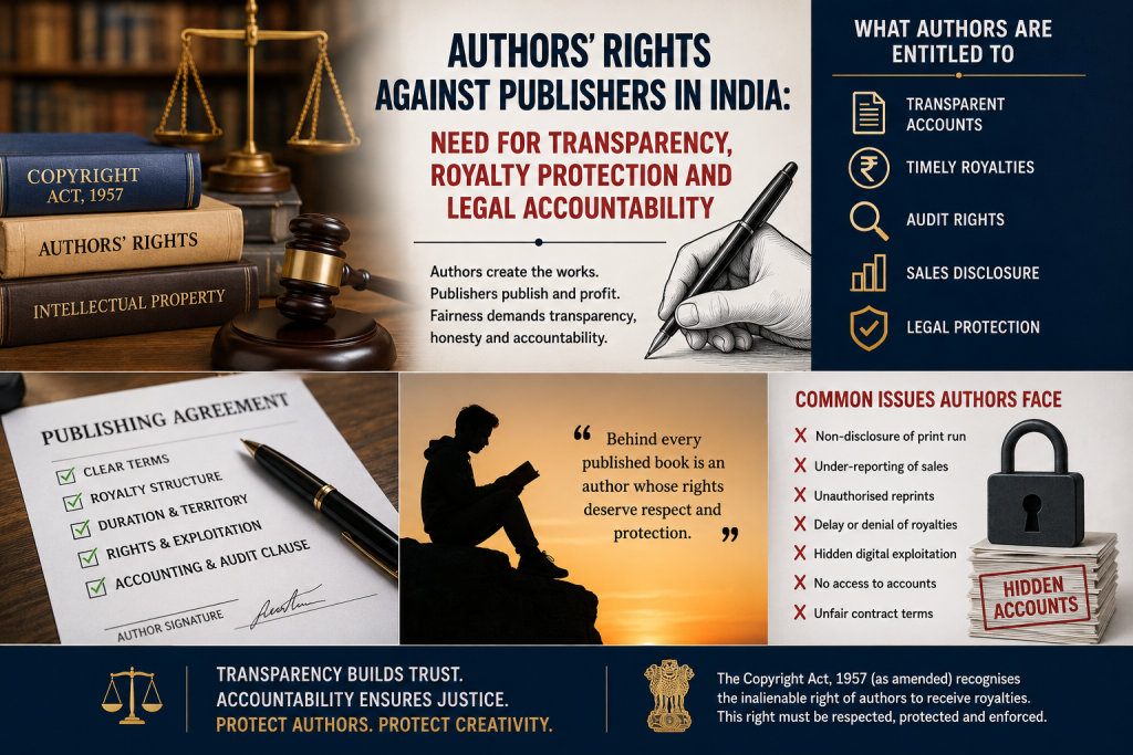 AUTHORS’ RIGHTS AGAINST PUBLISHERS IN INDIA: NEED FOR TRANSPARENCY, ROYALTY PROTECTION AND LEGAL ACCOUNTABILITY
