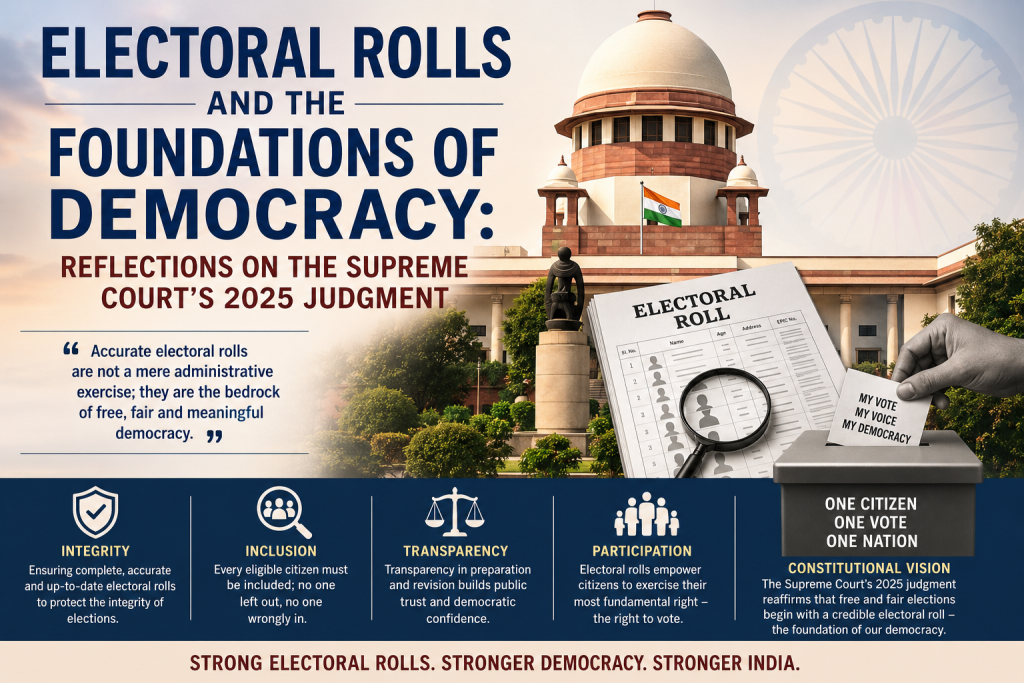 Electoral Rolls and the Foundations of Democracy: Reflections on the Supreme Court’s 2025 Judgment